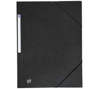 Oxford – Chemises à élastique en carton A4, dos 2–3 cm, noir, lot de 10