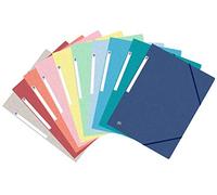 Elba - 100200901 - Topfile - Chemises Cartonnée Avec Rabat Elastique A4 Couleurs Assorties - Lot De 10
