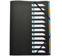 ELBA Trieur memphis, A4, 12 index, noir Noir