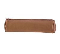 ELBA Trousse Fourre tout Rond Cuir Teinté 21 cm D 6 cm Caramel