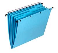 Elba Ultimate AZO Lot de 5 Dossiers Suspendus avec intercalaires intégrés fond V A4 kraft Bleu