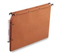 Elba Dossiers suspendus Ultimate Carte Kraft – Lot de 25, A4, fond 15 mm, orange, latéral