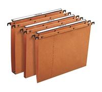 Elba Dossiers suspendus pour tiroir Ultimate A4 Kraft 150 feuilles Fond U 15 mm Orange - Lot de 25