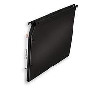 Elba Ultimate PP Lot de 10 Dossiers suspendus en Polypro Opaque pour Armoire Fond 15mm Noir