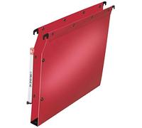 Elba Ultimate PP Lot de 10 Dossiers Suspendus en Polypro Opaque pour Armoire Fond 30mm Rouge