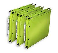 Elba Ultimate PP Lot de 10 Dossiers Suspendus en Polypro Opaque pour Armoire Fond 30mm Vert