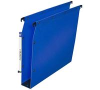 Elba Ultimate PP Lot de 10 Dossiers Suspendus en Polypro Opaque pour Armoire Fond 50mm Bleu