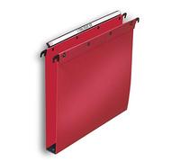 Elba Ultimate PP Lot de 10 Dossiers Suspendus en Polypro Opaque pour Tiroir Fond 30mm Rouge