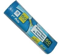 Elbe Sacs poubelle 50 L – Lot de 15, 14 microns, économiques, bleus G