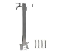 Elbe Colonne d'eau de jardin carrée en acier inoxydable 87 cm - Résistant au gel - Avec support, filetage extérieur G1/2