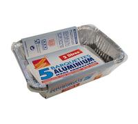 ELBE Lot de 5 barquettes aluminium 2 litres - Elbe
