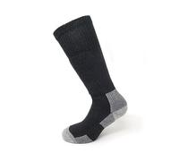 ELBEC | Mountaineering Nature - Chaussettes Hautes en Laine Merinos Confort et Chaleur à Températures Extrêmes Renforcées Respirantes et Coupe-Vessie Made in Dolomites, Noir / gris., 40-43