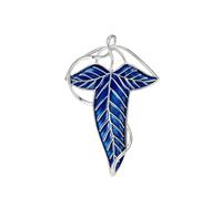 Elben Broche en émail avec feuille verte pour cosplay, vêtements festifs, accessoires de cape, cadeau, bleu