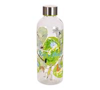 Elbenwald Bouteille d'eau Rick and Morty - 850 ml avec motif Portal, bouteille d'eau avec bouchon à vis, hauteur de 22,5 cm - Transparent/Vert