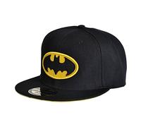 Elbenwald Casquette snapback - Différents motifs comme Batman, Star Wars - Fermeture à bouton-pression multicolore, Logo Batman classique, taille unique