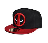 Elbenwald Casquette snapback - Motifs Marvel comme Deadpool, Captain America - Bouton-pression multicolore, Logo Deadpool, taille unique