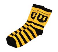 Elbenwald Chaussettes Harry Potter Logo de Poufsouffle pour Hommes Femmes Unisexe en Coton Jaune-Noir - 40-43