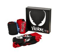 Elbenwald Chaussettes Venom Lot de 3 Paires Unisexe en Coton avec Boîte Cadeau Noir