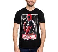 Elbenwald Deadpool 3 T-Shirt avec Design I Like Me pour Homme Femme Unisexe Coton Noir - XL