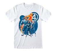 Elbenwald Fantastic Four Group T-shirt en coton Blanc, Blanc., L