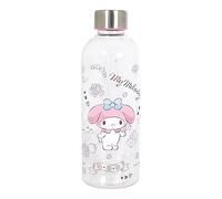 Elbenwald Gourde - Motifs Winnie l'ourson, Zelda, Kuromi, Wednesday et bien plus encore, 850 ml, en plastique transparent, sans BPA, 23 cm de haut (Hello Kitty & Friends - My Melody)