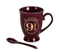 Elbenwald Harry Harry Potter Sammel Cup Track 9 3/4 Motif avec cuillère 270 ml en céramique rouge