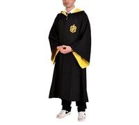 Elbenwald Harry Potter Cape Poufsouffle pour Adultes - Noir et Jaune, Parfait pour le Cosplay et les Déguisements, Design Officiel de la Maison Poudlard - M