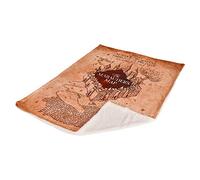 Elbenwald Harry Potter Flausche Couverture avec Fourrure en Peluche avec la Carte du Motif de conducteur de Rhum Unisexe 150 x 200 cm de Ökotex100 Polyester Beige