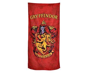 Elbenwald Harry Potter Potter Serviette avec Gryffondor Habitations Moites d'armoiries Motif 90x180cm Rouge
