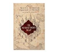 Elbenwald Harry Potter Tableau mural avec motif Carte du Maraudeur en bois 40,2 x 59,2 x 1,2 cm beige