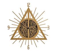 Elbenwald Horloge Murale Harry Potter Symbole des reliques de la Mort 26,5x29x3,5cm métal Plastique