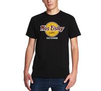Elbenwald Mos Eisley Cafe T-Shirt avec Impression sur Le Devant pour Les Fans de Star Wars Hommes Femmes en Coton Noir - XL
