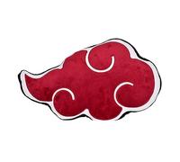 Elbenwald Naruto Shippuden Coussin au design du symbole Akatsuki 52 x 29 x 11,5 cm Coussin décoratif doux pour fans d'anime Unisexe Rouge