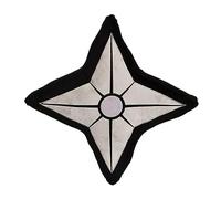 Elbenwald Naruto Shippuden Coussin au design Shuriken - 38,5 x 38,5 x 10 cm - Pour fans d'anime - Unisexe - Gris