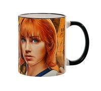Elbenwald One Piece - Tasse avec Inscription « Nami I Am Who I Am » - Tasse à Café avec Poignée - Pour Homme et Femme - Unisexe - 320 ml - Céramique - Orange