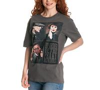 Elbenwald Peaky Blinders T-shirt imprimé sur le devant en coton pour homme et femme Gris, Portraits Grid, M