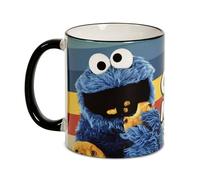 Elbenwald Sesame Street Tasse Bernt, Cookie Monster, Count et Ernie avec inscription Sesam Street 320 ml, en céramique, motif Cookie Monster