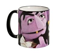Elbenwald Sesame Street Tasse Bernt, Cookie Monster, Count et Ernie avec inscription Sesam Street 320 ml, en céramique (Count)
