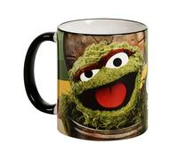 Elbenwald Sesame Street Tasse Bernt, Cookie Monster, Count et Ernie avec inscription Sesam Street 320 ml, en céramique, motif Oscar