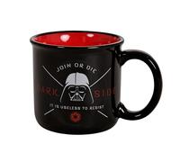 Elbenwald Star Wars Tasse avec logo et inscription Darth Vader 400 ml Céramique Noir Rouge