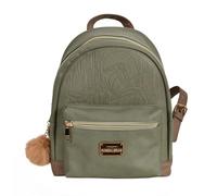 Elbenwald Star Wars The Mandalorian Grogu Mini sac à dos avec fermeture éclair mando et pendentif en peluche 24 x 29 x 14 cm réglable Vert et marron