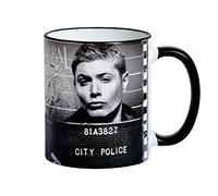Elbenwald Supernatural Tasse Sam & Dean Winchester en prison-impression allongée 320 ml de céramique noir