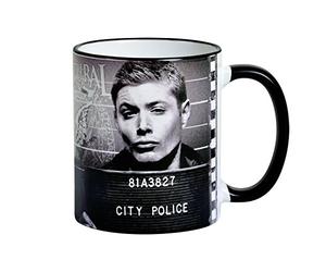 Elbenwald Supernatural Tasse Sam & Dean Winchester en prison-impression allongée 320 ml de céramique noir