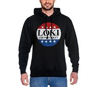 Elbenwald Sweat à capuche - Différents motifs tels que Captain Marvel, Godzilla, Loki, Pennywise, Retour vers le futur Multicolore, Loki, M