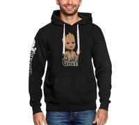 Elbenwald Sweat à Capuche Guardians of The Galaxy avec Motif I Am Groot pour Hommes Femmes Unisexe en Coton Noir - XXL