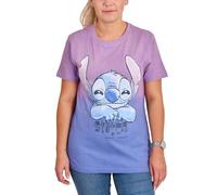 Elbenwald T-shirt Lilo & Stitch - Kauai Hawaii Edition en coton dans le style Boyfriend et dégradé de violet, Kauai Hawaï, XL