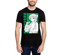 Elbenwald t-Shirt pour Fans de Les Carnets de l'Apothicaire avec Le Motif Maomao pour Hommes Femmes Unisexe Coton Noir - XXXL