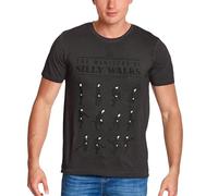 Elbenwald t-Shirt pour Fans de Monty Python avec Design Ministry of Silly Walks pour Hommes Femmes Unisexe Coton Gris - M
