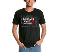 Elbenwald t-Shirt pour Fans de Monty Python avec Design Romani ITE Domum pour Hommes Femmes Unisexe Coton Noir - XL