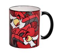 Elbenwald Tasse Démons Avec Impression Totale De Razzle Et Dazzle Pour Les Fans De Hazbin Hotel - Capacité 320 Ml, Hauteur 10 Cm - Céramique Rouge